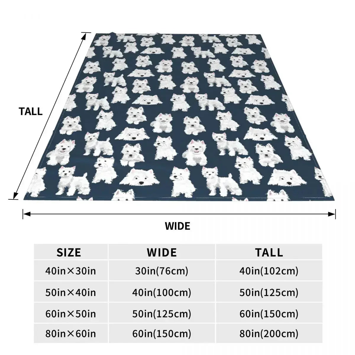 Westie Fleece Throw Blanket