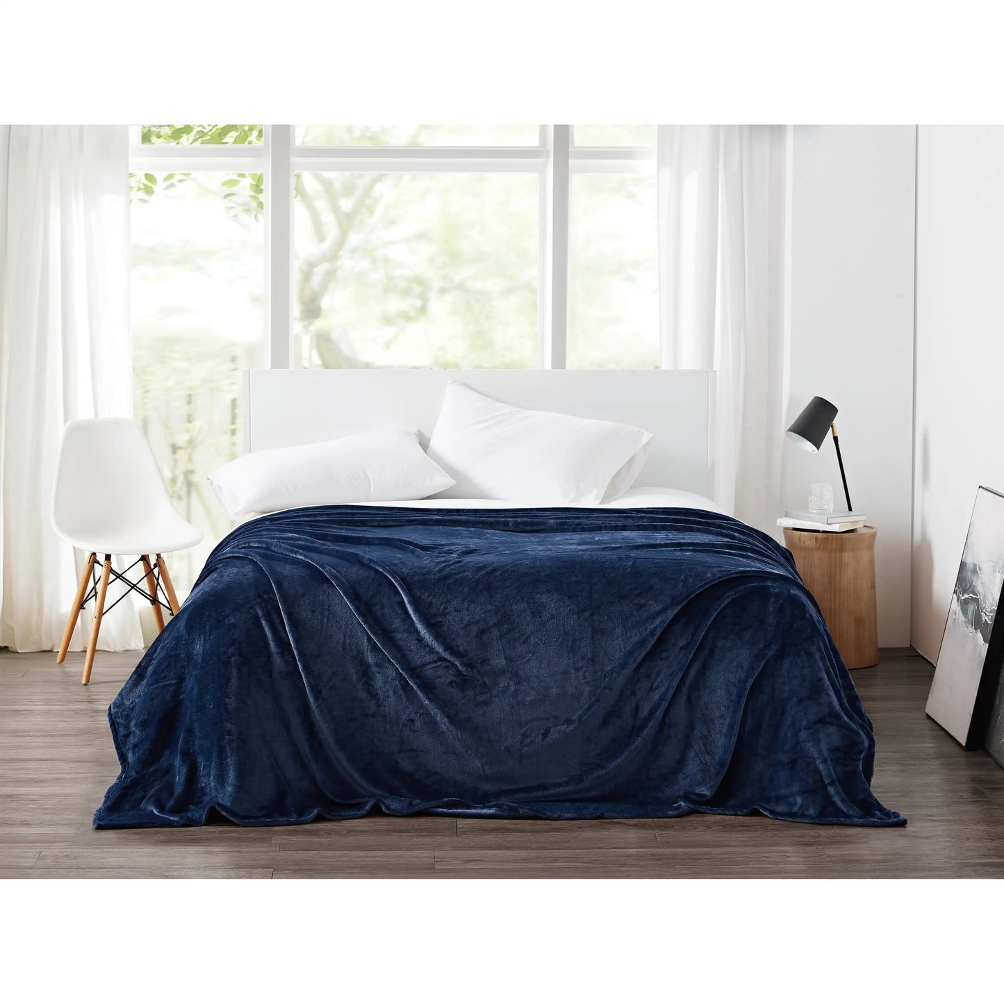 Solid Plush Green King Blanket