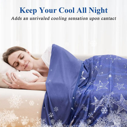 Star Print Cooling Throw Blanket