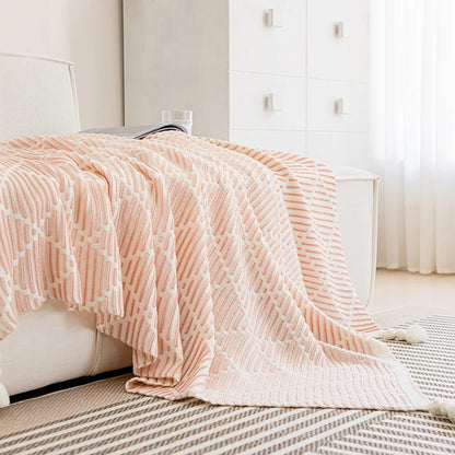 Luxury Plaid Knit Throw Blanket