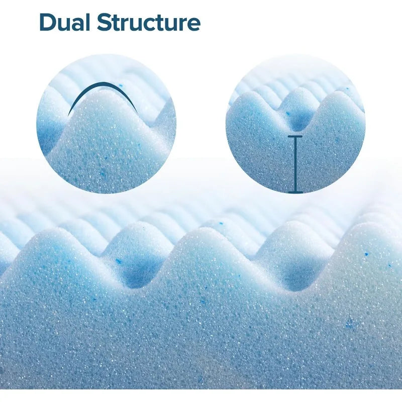 Swirl Memory Foam Mattress Topper