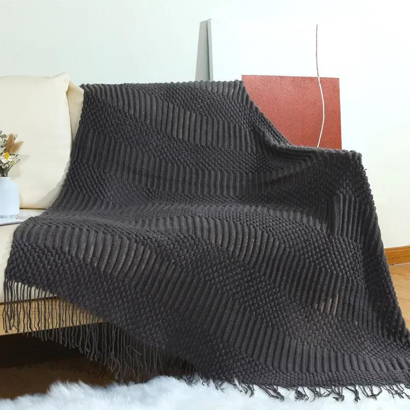 Chunky Knit Throw Blanket