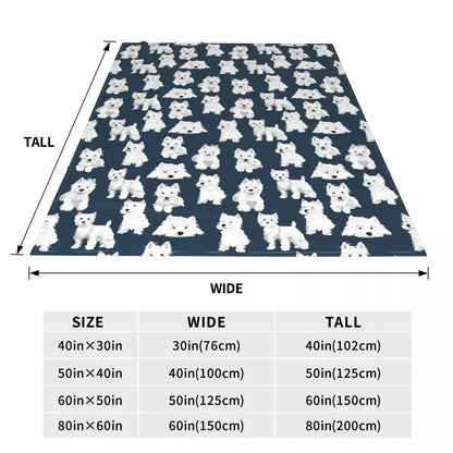 Westie Fleece Throw Blanket