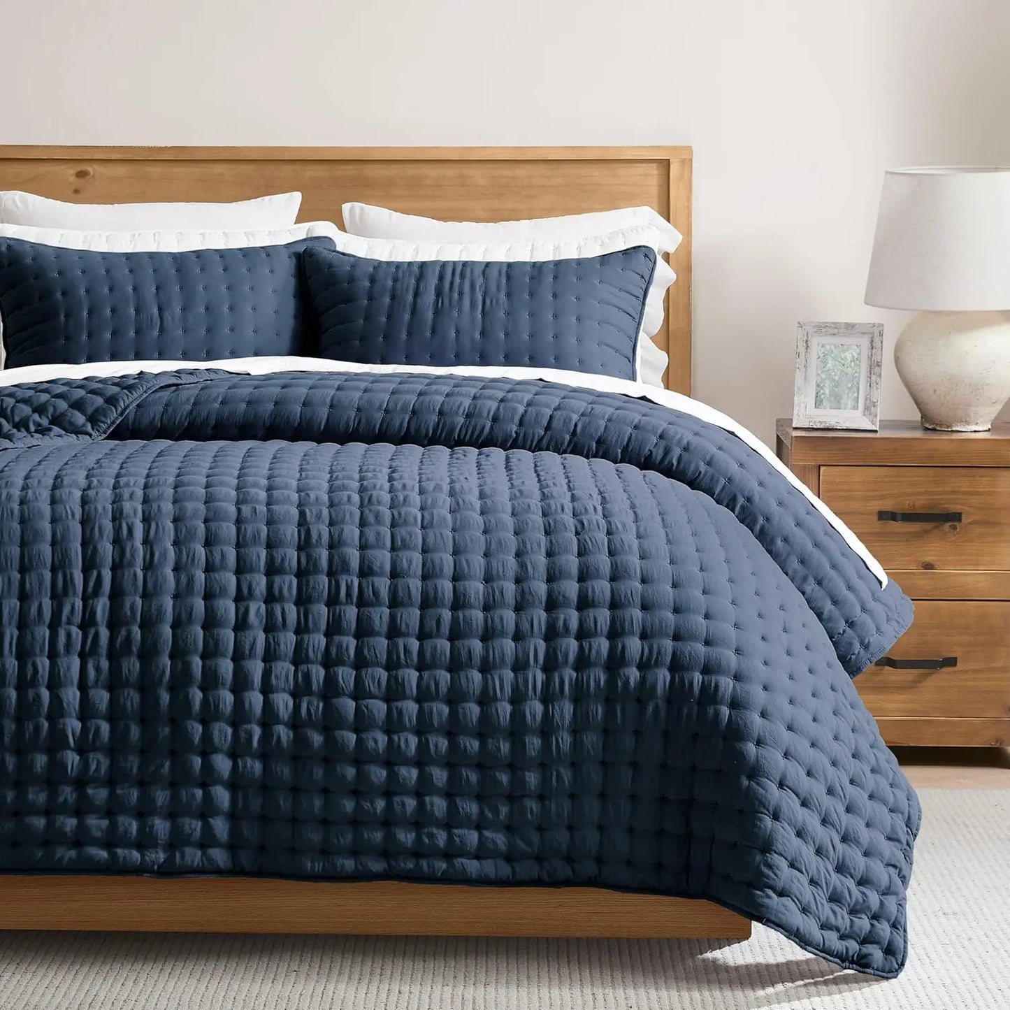 Beige King Quilt Set