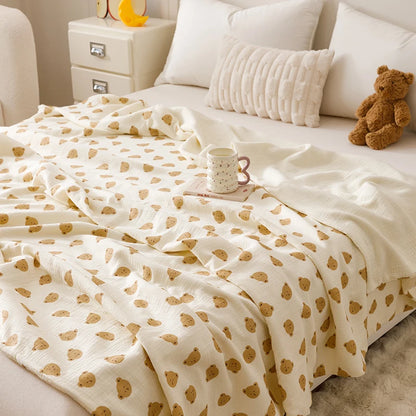 6-Layer Cotton Gauze Throw Blanket