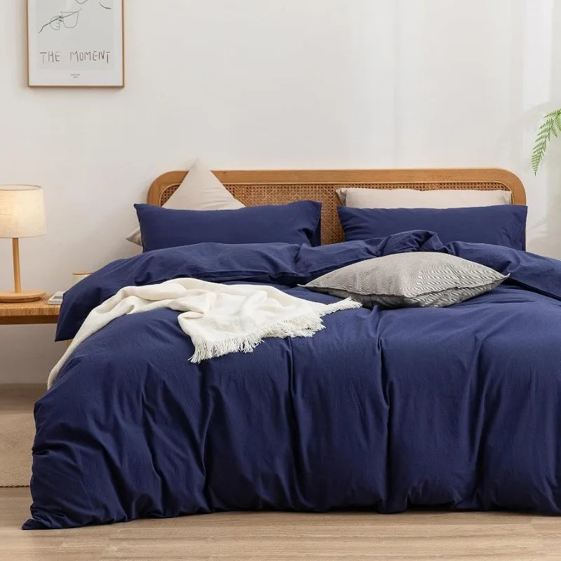 Washed Cotton Duvet Cover Set