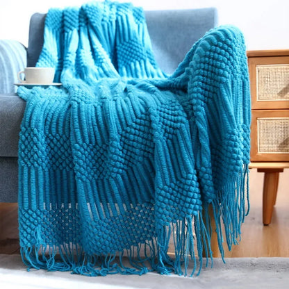 Chunky Knit Throw Blanket