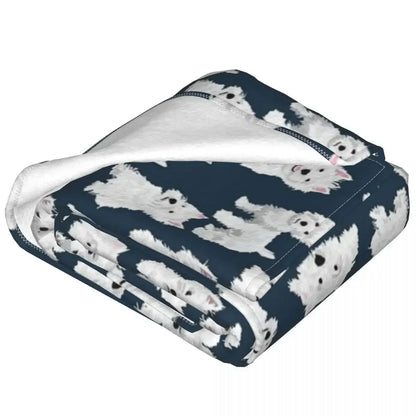 Westie Fleece Throw Blanket