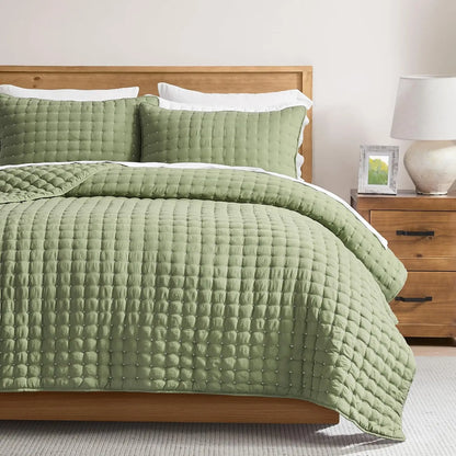 Beige King Quilt Set