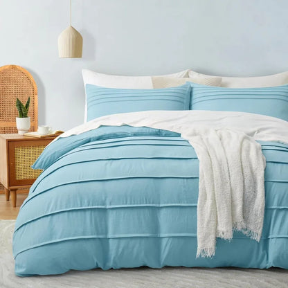 Pleated King Duvet Cover