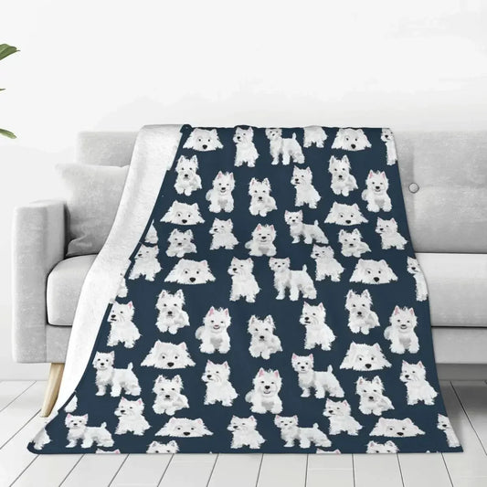 Westie Fleece Throw Blanket