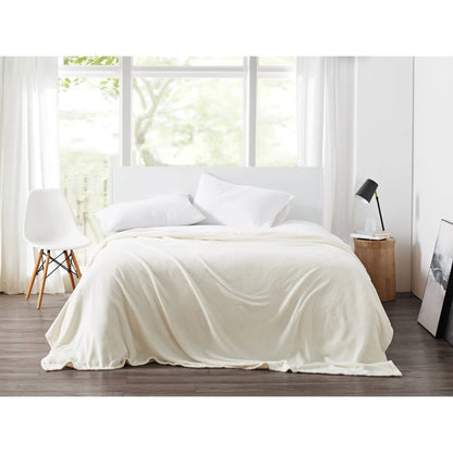 Solid Plush Green King Blanket
