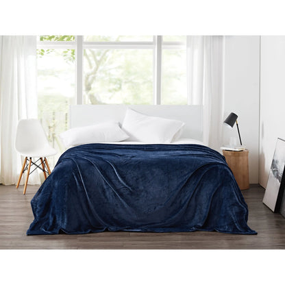 Solid Plush Green King Blanket