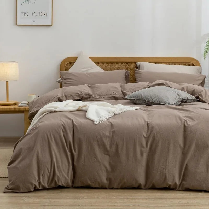 Washed Cotton Duvet Cover Set