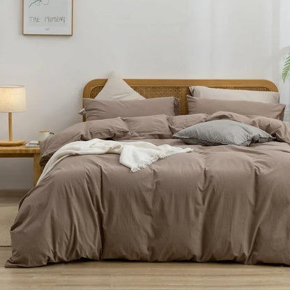 Washed Cotton Duvet Cover Set