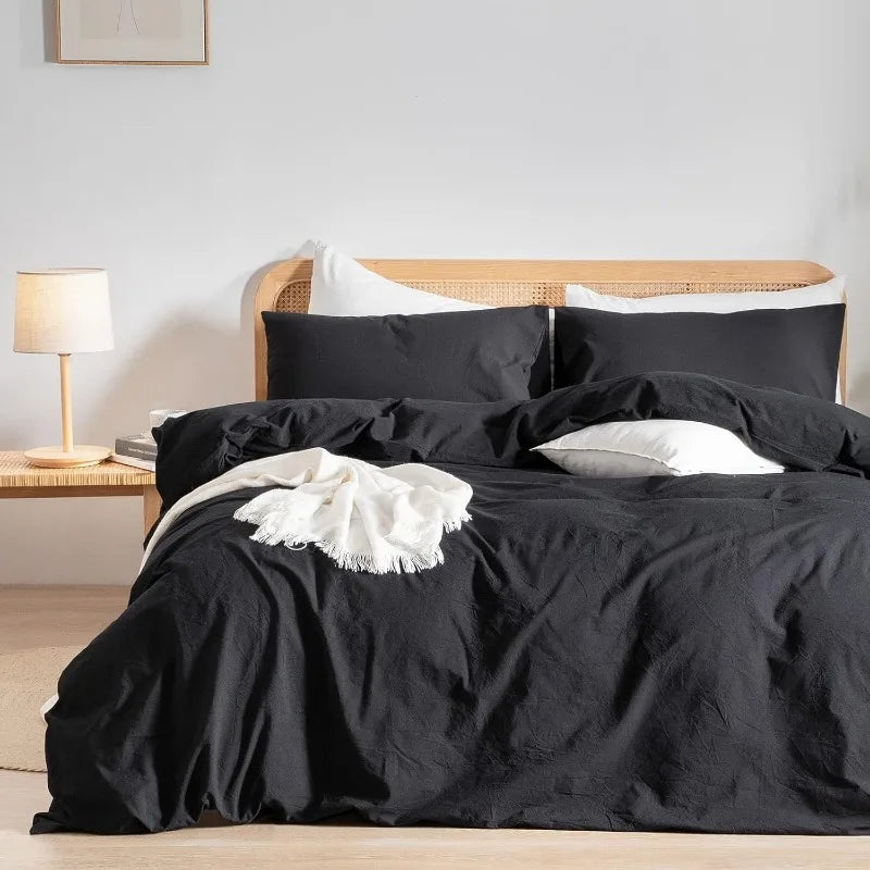 Washed Cotton Duvet Cover Set