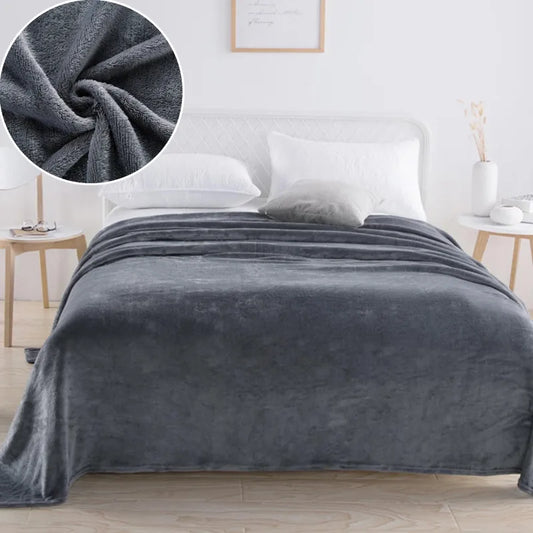 Solid Color Plush Summer Blanket