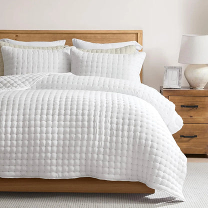 Beige King Quilt Set