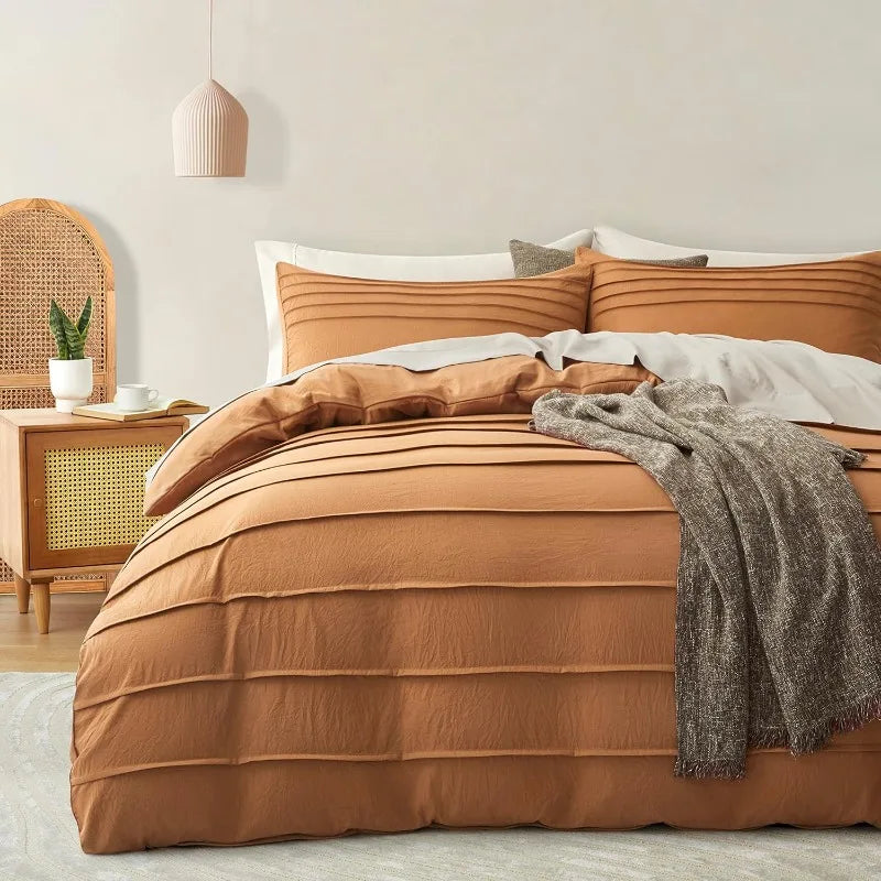 Pleated King Duvet Cover