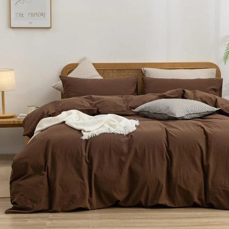 Washed Cotton Duvet Cover Set