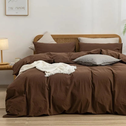 Washed Cotton Duvet Cover Set
