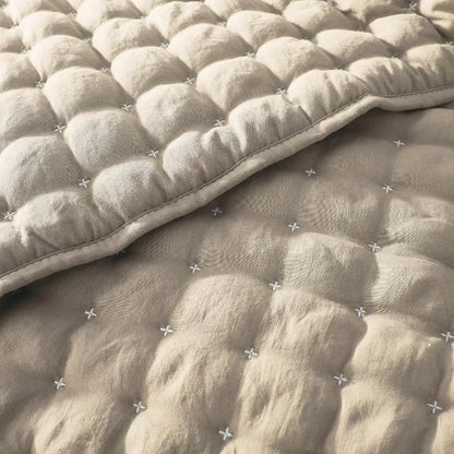 Beige King Quilt Set