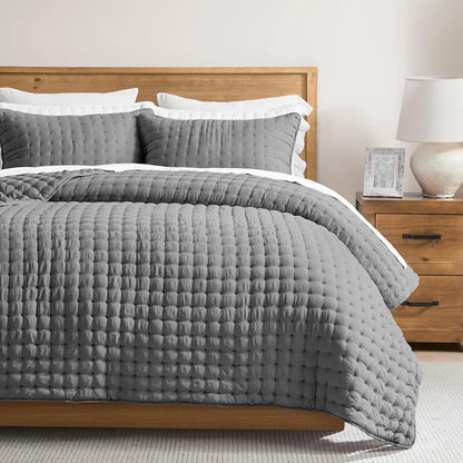Beige King Quilt Set