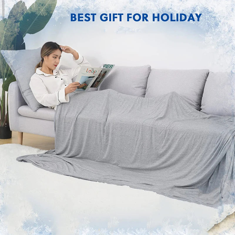 Grey Summer Cooling Blanket